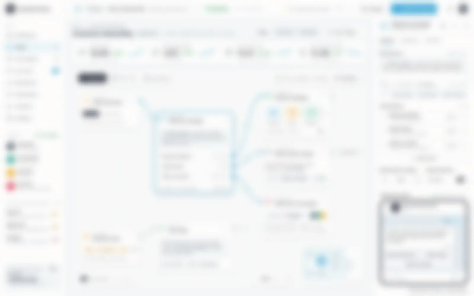 Blurred preview of a private project